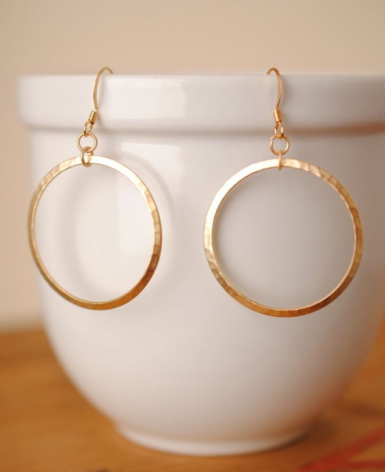 Anne Vaughan Designs - Hammered Gold Plated Earrings